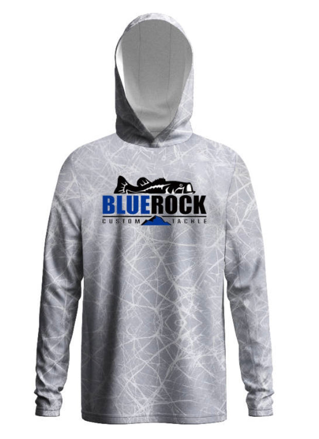 Blue Rock Sublimated Fishing Hoodie